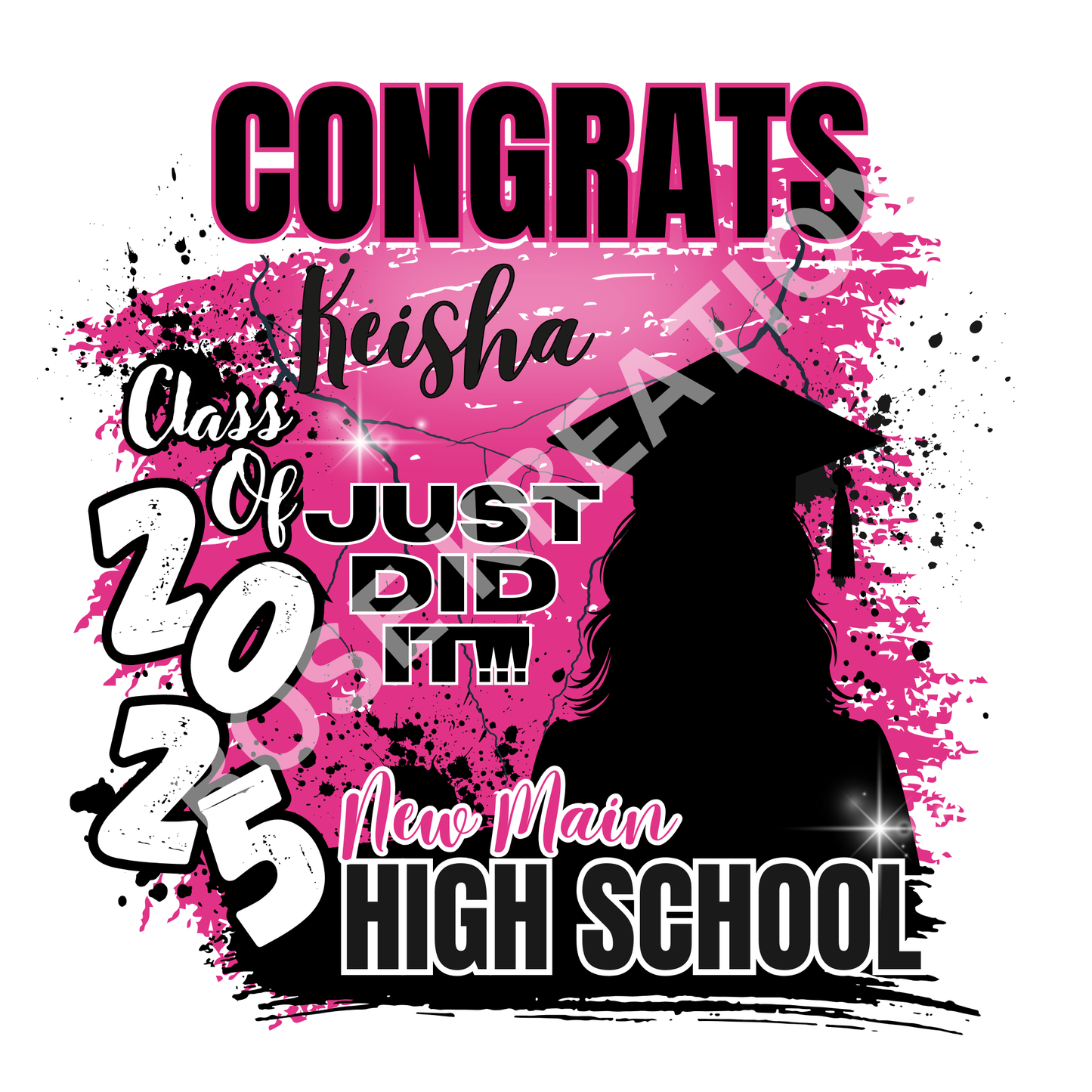 (5) 2025 Grad Templates (Canva)