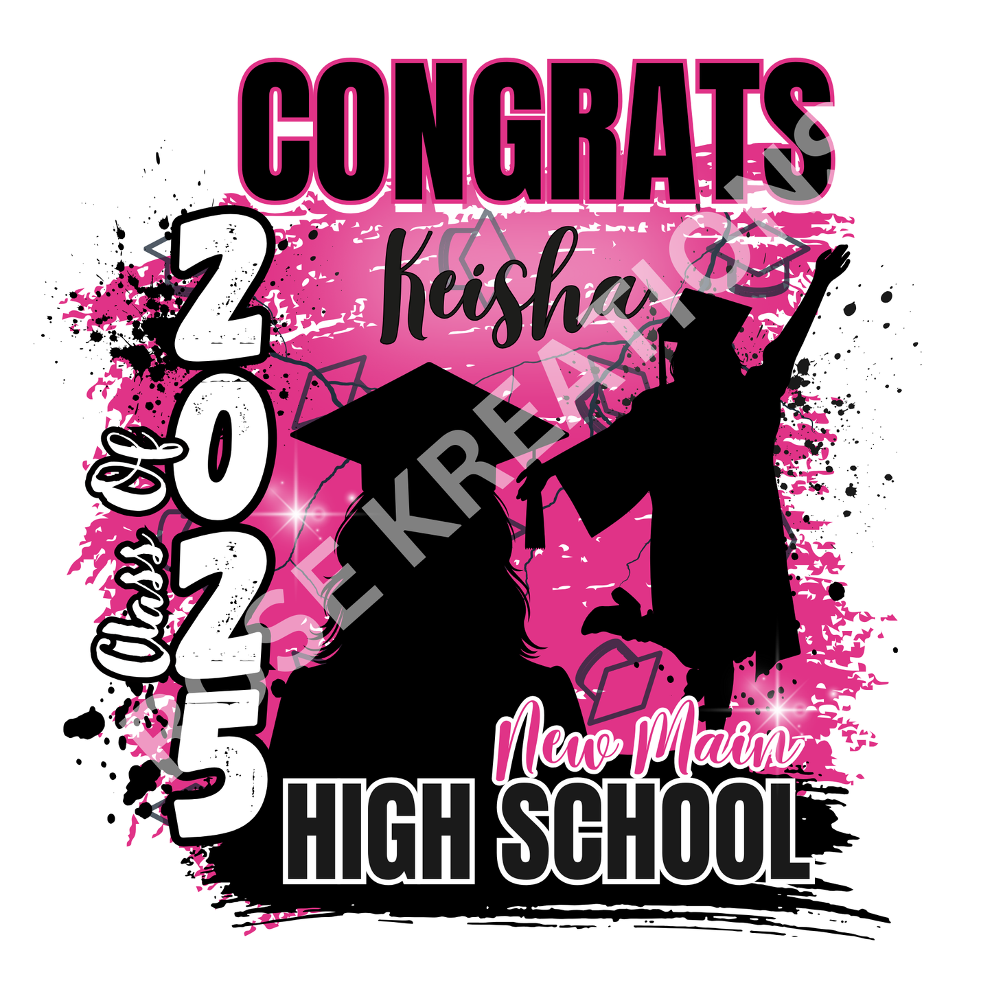 (5) 2025 Grad Templates (Canva)