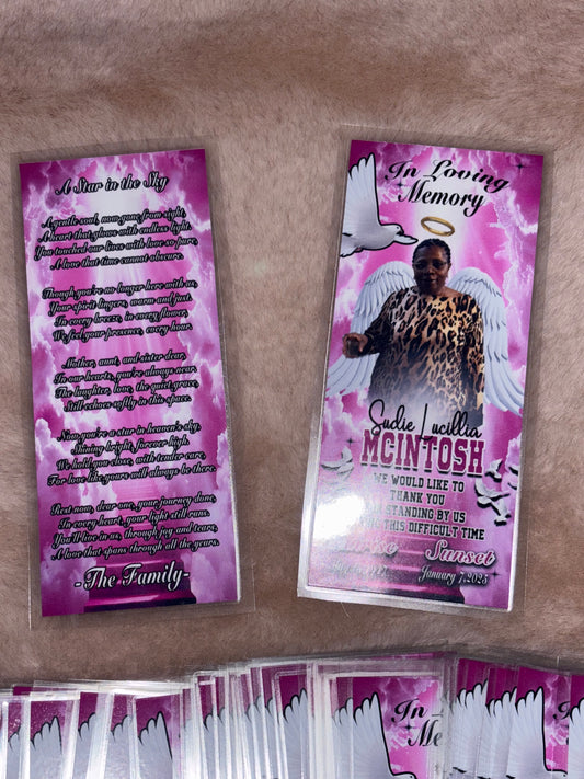 Custom Memorial Card