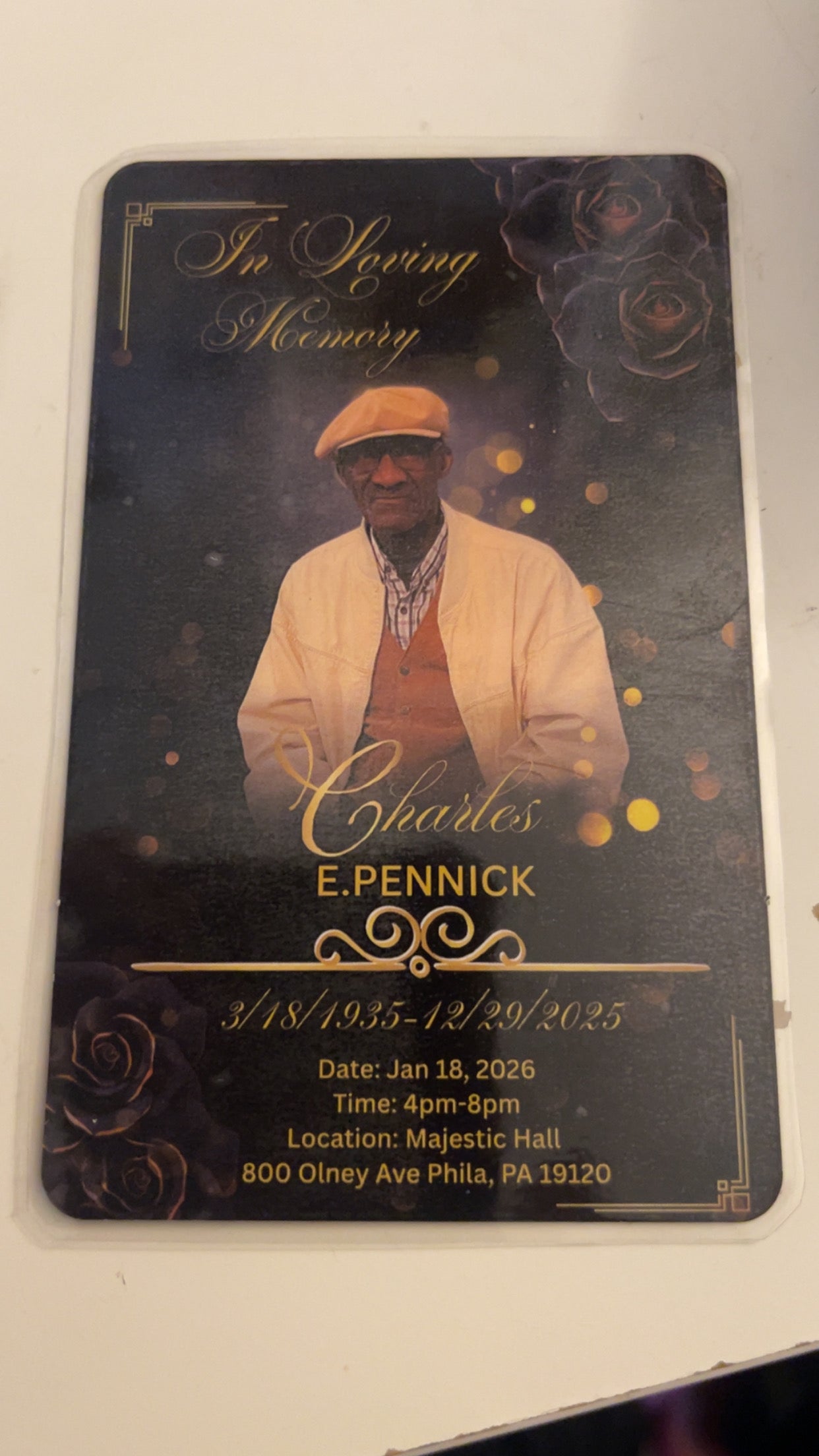 100 Custom Memorial Card