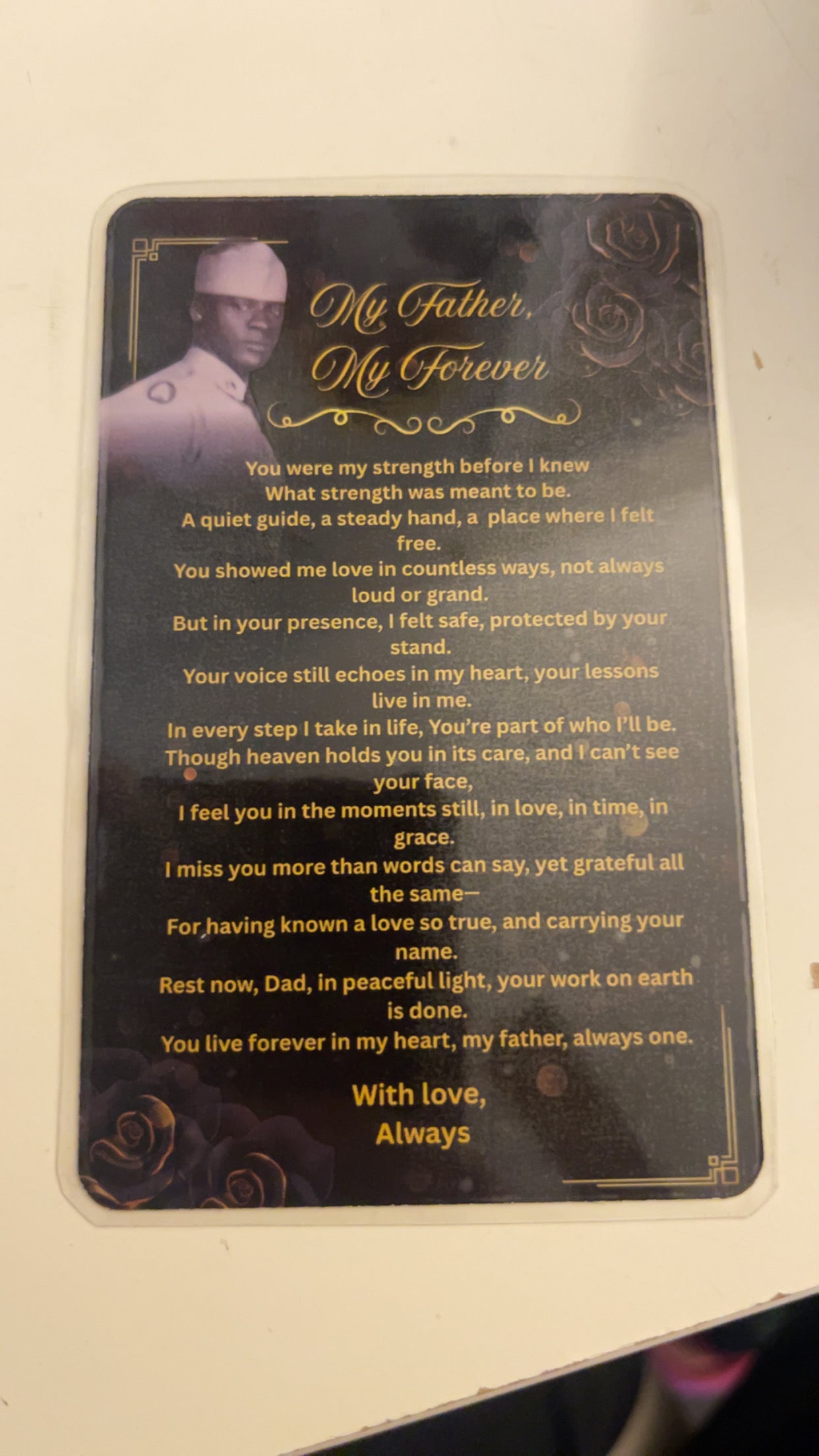 100 Custom Memorial Card